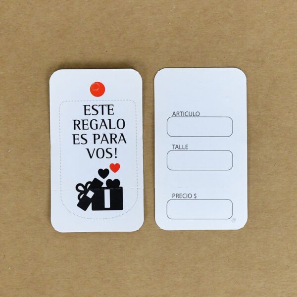 Etiqueta 3 cantidad U